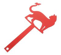 GARIOUANS Piquet Décoratif en Fer pour Boîte aux Lettres Jardin, Drapeau de Boîte aux Lettres Rouge de Chat, Décoration Extérieure Résistante pour Porte D'entrée et Pelouse