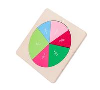 GARIOUANS Planche Éducative Bois Montessori pour Garçon Fille Ans Jeu Éducatif Fractions Géométriques Pédagogique Sûr et Ludique pour Apprentissage Mathématique Précoce