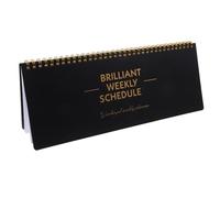 GARIOUANS Planificateur Hebdomadaire à Spirale Noir Bloc-notes Agenda pour Bureau et École Carnet de Notes Léger et Pratique pour Gestion Du et Organisation Quotidienne