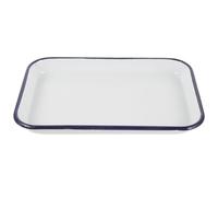 GARIOUANS Plaque de Cuisson Multifonction Rectangulaire 20x30 Cm, Plateau de Four en Émail Blanc, Moule à Gâteau Non adhérent pour Réfrigérateur et Boulangerie