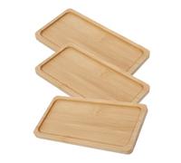 GARIOUANS Plateau de Service en Bambou 3 Pièces, Rectangulaire, Léger et Protecteur, Design Japonais Minimaliste Élégant, pour Servir Sushi et Thé Chez Soi