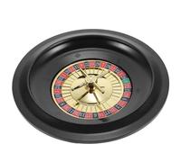 GARIOUANS Plateau Roulette Russe en Plastique Noir, Réutilisable et Facile à Ranger, Roue de Jeu Unique Design Exquis pour Fête Entre Adultes