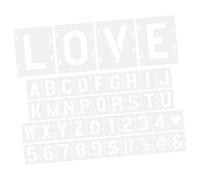 GARIOUANS Pochoirs Lettres Réutilisables Pet Pouce Kit Complet Alphabet et Chiffres pour Peinture et Dessin Stencils Robustesse et Multi Usage pour Décoration Intérieure et Extérieure