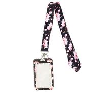 GARIOUANS Porte-badge Floral Protège Cartes Bus Anti-rayures pour Étudiants Étui avec Boucle Sécurisée Accessoire Pratique pour École et Bureau