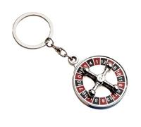 GARIOUANS Porte-clés Roulette Russe Métal Créatif Porte Clé Sac Décoratif Accessoire Original pour Garçons et Sacs