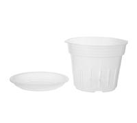 GARIOUANS Pot à Orchidées Transparent Plastique avec Ventilation Résistant pour Semis et Rempotage avec Plateau pour Amateurs de Jardinage
