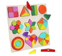 GARIOUANS Puzzle De Formes en Bois Colorées Éducatif Montessori pour Tout-Petits, Jeu D’Apprentissage Préscolaire, Développement Moteur Et Cognitif, Assortiment