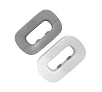 GARIOUANS Sécurité Garçon Fille Serrure Multipurpose pour Réfrigérateur et Armoire Verrou à Double Bouton Protection Anti-pincement Doigts Facile à Installer Blanc et Gris