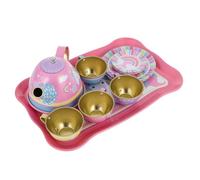 GARIOUANS Service à Thé en Étain pour Garçon et Filles 14 Pièces, Jeu D’Imitation Théière et Tasses, Motif Licorne Coloré, Éducatif pour Maison de Jeu et Goûter Dînette