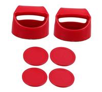 GARIOUANS Set Accessoires Hockey sur Glace de Table Poussoirs Pucks Renforcés Rouges pour Jeu de Hockey Mini Table