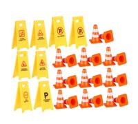 GARIOUANS Set de Panneaux Routiers Miniatures pour Garçon Fille Cônes de Signalisation Éducatifs Jeux Ludiques pour Apprentissage Sécurité Routière Maison ou École