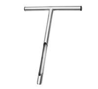 GARIOUANS Sonde D’échantillonnage de Sol Acier Inoxydable T 31x15 Cm pour Analyse du Sol Jardin Pelouse Poignée Antidérapante Outil Manuel Professionnel