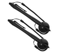 GARIOUANS Stylet Noir Résistif et avec Écran Tactile pour 2 Pièces en ABS Support en Silicone Cordon Anti-Perte, Stylo D'écriture Manuscrite pour Tablettes et Systèmes de Navigation