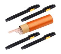 GARIOUANS Stylo à Craie de Tailleur Blanc Effaçable la Chaleur, Crayon de Couture Rechargeable sans Taillage, Lot 4 Porte-craies 20 Mines, Marquage Précis pour Couture, Broderie