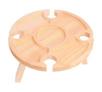 GARIOUANS Table Pliante Ronde Portable pour Extérieur Table à Vin Compacte Légère pour Pique- Camping Plage et Festivals Appoint Multifonctionnelle