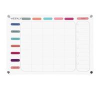 GARIOUANS Tableau Magnétique Transparent pour Réfrigérateur Planificateur Hebdomadaire Effaçable à Sec Acrylique Tableau Mémo Magnétique Réutilisable Surface Lisse pour Écriture Souple