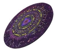 GARIOUANS Tapis De Divination en Caoutchouc Doux Et Antidérapant pour Rituels D’Astrologie, Jeu De Tarot Et Pendule, Motif Étoilé Mystique, Usage Personnel Et Décoratif