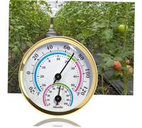 GARIOUANS Thermomètre Hygromètre Mural Intérieur Extérieur Multifonction Sans Pile Mesure Automatique Température et Humidité pour Maison Bureau Jardin Salon Cuisine