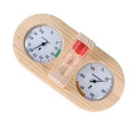 GARIOUANS Thermomètre-hygromètre Sauna Analogique Double Cadran avec Sablier Minuteur 15 Min, Boîtier Bois Rouge Résistant Chaleur et Humidité, Accessoire Spa et Salle de Bain