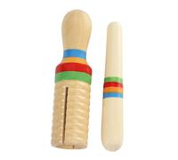 GARIOUANS Tube Sonore en Bois pour Garçon et Filles 2 Pièces, Instrument de Musique à Percussion Éducatif, Taille Adaptée aux Mains D'garçon et Filles, Musical à Gratter et Frapper