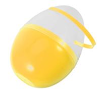 GARIOUANS Œuf de Pâques en Plastique 25 Cm avec Poignée Boîte à Bonbons Décorative Réutilisable Grand Œuf Ouvrant Panier Festif Rempliable Jaune pour Garçon et Filles