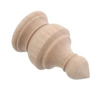 GARIOUANS Unfinished Solid Wood Finial Decorative Handrail And Furniture Post Topper With Natural Grain Carved Staircase Railing Accent For Diy Home Decor