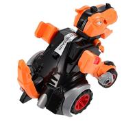 GARIOUANS Voiture Dinosaure Inertielle à Tirage Modèle Transformable Orange Garçon Fille Ans Voiture Traction Dinosaure Rigide et Pratique pour Jeux Intérieurs et Extérieurs