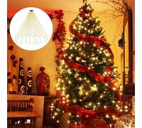 GARITE Guirlande Lumineuse Sapin de Noel, 400 LED ,2m x16 Brins Blanc Chaud, IP65 étanche, avec Mémoire et 8 Modes,Lumières pour Décoration de Noël Intérieure et Extérieure