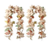 Garland Avec Des Feuilles D'érable D'automne - Vins De 180 Cm / 6 Pieds D'automne Artificiel, Chaîne De Feuillage Réaliste, Fil Décoratif Pliable, Ne Gâche Pas | Pour Le Mobilier Des Portes De La Tabl