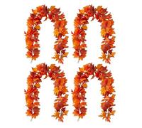 Garland d'automne - Faut d'automne Garland | Garlands Automn | Les Chutes Saisonnières Quittent Les Guirlandes | 4 Pièces Faux Thanksgiving Decor Congé | Décoration Vintage Résistante pour Le Mur D