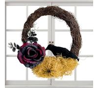 Garland Halloween - Garland Halloween en plein air avec vignes corbeau | Photo accessoires de maison décoration réaliste décorations de fête artificielles pour la fenêtre de la maison du festival | Co