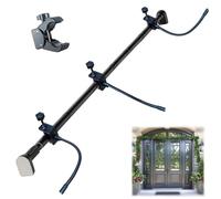 Garland Hanger for Front Door, Adjustable Hassle Christmas Garland Hanger, Heavy Duty 2-In-1 Outdoor Stocking Hangers, Wreath for Door Tension Rod Garlands Holders Different Doors Widths(M)