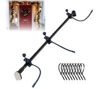 Garland Hanger for Front Door, Christmas Halloween Decoration Holder for Wreaths, No Drilling and Glue Required, Hanging Garlands and Colorful Lights, Suitable for 32"- 80" Door Frame (32"-80")