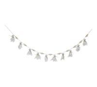 Garland - Jolie bannière pour mur intérieur, cheminée, maison, chambre, ferme, décoration de chambre pour fête d'Halloween, cheminée, porche (blanc, 213 cm)