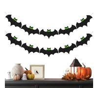 Garland Luminous Bat Garland-2,5 mètres de décoration d'halloween, Montagnes suspendues avec des Chauves-Souris | Chaîne de fête de fête pour la Maison, véranda, Jardin, fenêtre de la Boutique,