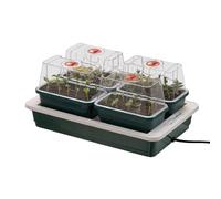 4 mini serre chauffante FAB4 - 38,5 x 24 x 17,5 cm - Garland germination-bouturage