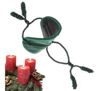 Garland Ties, Reusable Padded Protective Holiday Decorations Hanger, Flexible Green Twist Ties, Decor Hooks for Hanging Garland Lights, Wreaths, Railing, Staircase and Home Displays, 15.94 inch