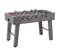 GARLANDO Calciobalilla F-2, chêne gris, solide et élégant, meuble MDF, 2 boules blanc-noir effet ballon fourni. Disponible avec tiges sortantes ou télescopiques.