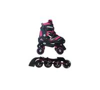 Garlando- roulettes Roues alignées-2en1 Reverse NEXTREME Patins Convertible, GRG-057, Rose/Noir, Taille S
