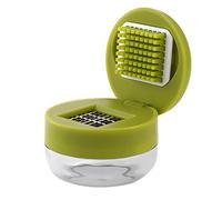 Garlic Crusher - Press Easy Mincer Tool | Multifonctions Kitchen Gadget for Ginger Vegetable, Professional Stainless Squeezer Rocker Manuel Main Peeler Masher Chopper Grater Heavy Duty Silver Set