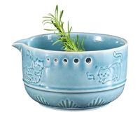 Garlic Grater Bowl - 2-in-1 Ceramic Peeler, Cute Cat Grinder