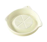 Garlic Grater Plate - 5.31 Inch Ceramic Grater Shredder | Ginger Onion Grinding Tool, Multi-Purpose Kitchen Crusher for Food Prep Catering, Restaurant Cooking and Cheese