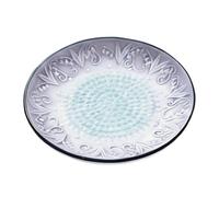 Garlic Grater Plate - Ceramic Embossed + Kitchen Grinding Tool | Small Press Vegetable Grater With Non-Slip Base | 13x13x1.8cm, 182g, For Ginger Garlic Carrot Cheese Chocolate Wasabi Daikon Home Picni