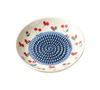 Garlic Grater Plate, Ceramic Manual Round Fruit Dish