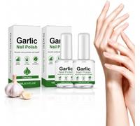 Garlic Nail Polish for Strengthening Brittle Damaged Nails,L'ail Vernis Durcisseur Ongle Extra Fort,Soin Ongles Abimes, Vernis Fortifiant Ongles,Nail Hardener,High Shine Protective Base Coat，2PC