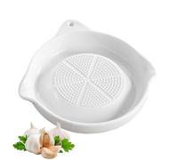 Garlic Plate - Manual Ceramic Multi-Functional Kitchen Gadgets | Ginger Grater Plate | for Ginger Chocolate Cheese Lemon Vegetable Nuts Home Restaurant Barbecue 5.31x1.02 inches