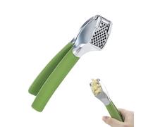 Garlic Press Crusher - Stainless Steel Kitchen Tool, Onion Mincer Chopper, Comfortable Handle Squeezer, Compact Garlic Grinding Device | Practical Helper for Ginger Nuts Food Preparation Cooking House