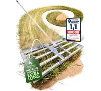 GARLINGO Raclette à gazon - 75 x 35 cm - Avec manche en métal de 1,7 m - Raclette pour gazon, sable de pelouse - Pour niveler le sable de la pelouse