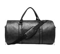 Garment Duffle Bags, Carry Garment Bag, 2 en 1 Leather Dress Suitcase with Shoes Compartment, Large Suit Bag, Convertible Suit Carrier Large Suit Bag For Business Trip, Vacation, Men & Women, noir