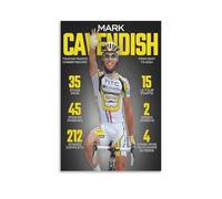GARMERS Impression sur toile Mark Cavendish Like No Other Cycliste Art 2024 pour la maison, le bureau, etc. Décoration murale Style sans cadre 20 x 30 cm